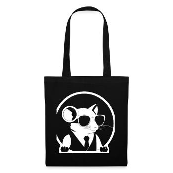 Drôle de rat de compagnie avec des lunettes de soleil fantaisie rats - Sac en tissu - noir - Devant
