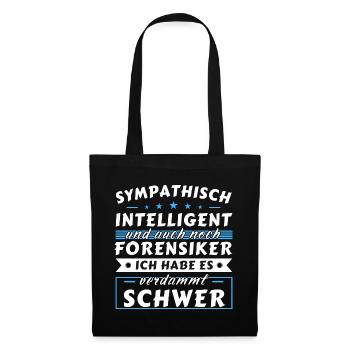 Sympathisch und intelligent - Forensiker Edition - Stoffbeutel - Schwarz - Vorne