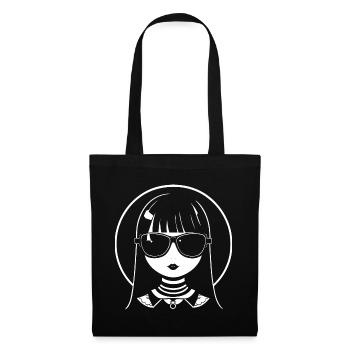 Cute Anime Girl Gothic Manga Fairytale Sunglasses - Tote Bag - black - Front