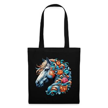 Cheval - Sac en tissu - noir - Devant