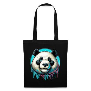 Panda - Sac en tissu - noir - Devant