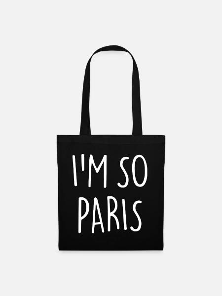 I'M SO PARIS - Stoffbeutel - Schwarz