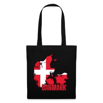 Fierté danoise, drapeau du Danemark - Sac en tissu - noir - Devant