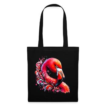 Flamant - Sac en tissu - noir - Devant