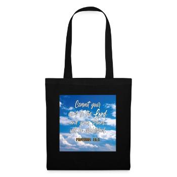 Proverbs16:3 - Tote Bag - black - Front