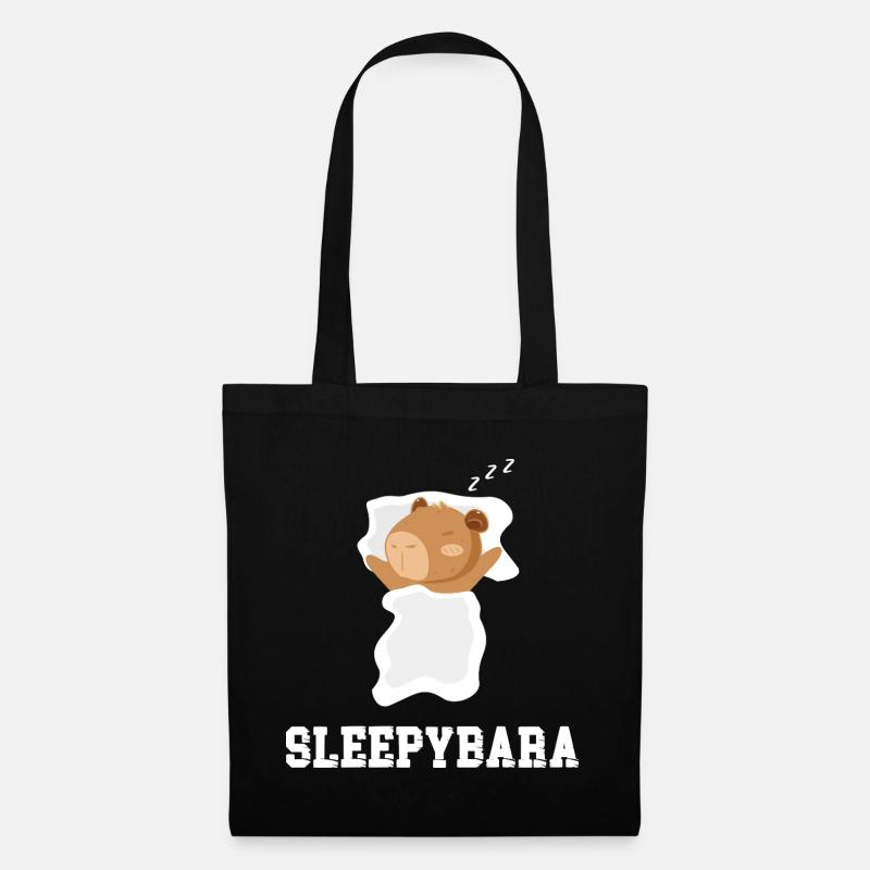 Sleepybara - Stoffbeutel - Schwarz