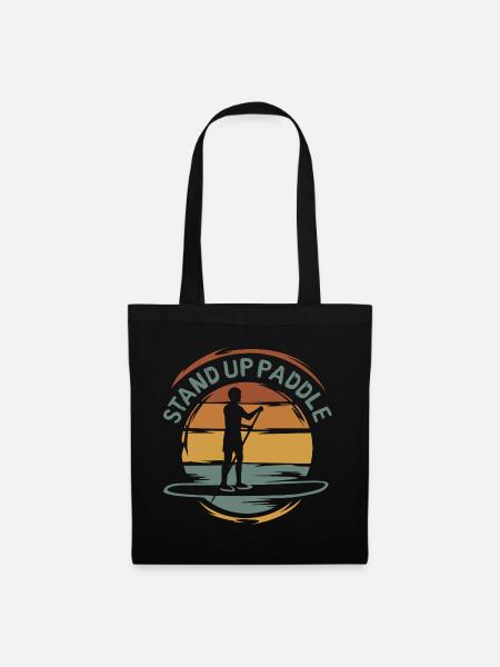 vintage stand up paddle - Wassersport Team Club - Stoffbeutel - Schwarz