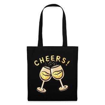 Sektgläser Cheers Party Motiv - Tote Bag - black - Front