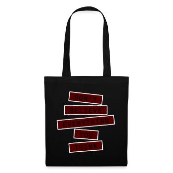 Ne croyez pas tout ce que vous pensez en disant la sagesse - Sac en tissu - noir - Devant