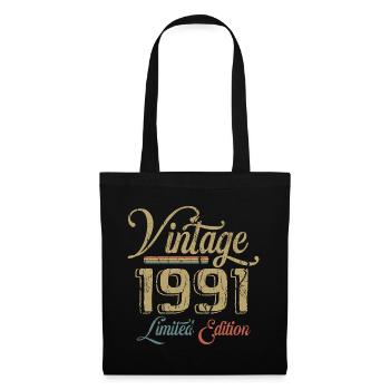 Millésime 1991 Édition limitée Naissance Année 1991 - Sac en tissu - noir - Devant
