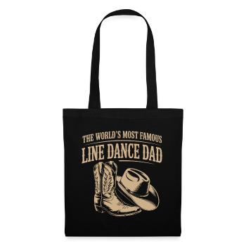 Line Dance Dad Cowboy Boots - Stoffbeutel - Schwarz - Vorne