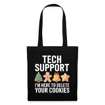 Tech Support Cookies Tee - Tote Bag - black - Front