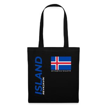 REYKJAVÍK  - Stoffbeutel - Schwarz - Vorne