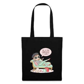 Je Suis Capricieuse Et Alors - Sac en tissu - noir - Devant