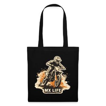 Motocross MX Life Shirt – Offroad Dirt Bike - Tote Bag - black - Front