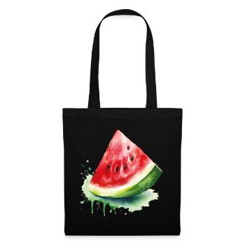 Wassermelone Aquarell Splash - Stoffbeutel - Schwarz - Vorne