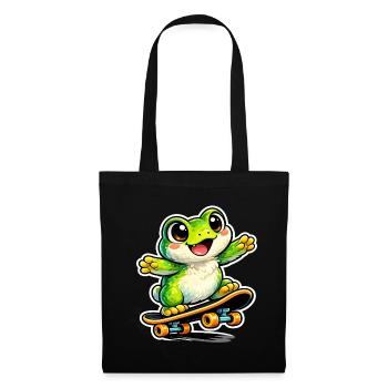 Happy Frog Skateboard - Sac en tissu - noir - Devant