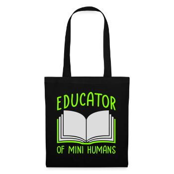Éducatrice de petits humains Enseignante des enfants drôles - Sac en tissu - noir - Devant