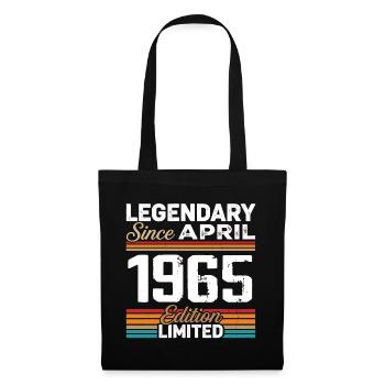 April 1965 Retro April 1965 Birthday Gift - Tote Bag - black - Front