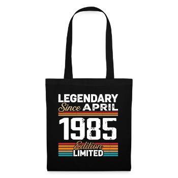Cadeau Anniversaire Avril 1985 Rétro Avril 1985 - Sac en tissu - noir - Devant