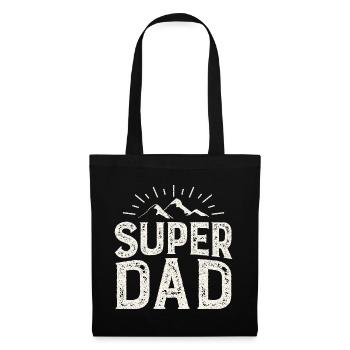 Super Papa Aventure à la Montagne - Sac en tissu - noir - Devant