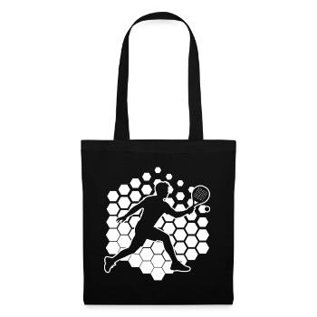 Les fans de club de padel et les raquettes de padel vont de pair - Sac en tissu - noir - Devant