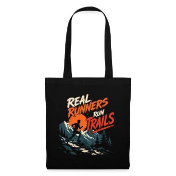 Real Runners Run Trails - Tote Bag - black - Front