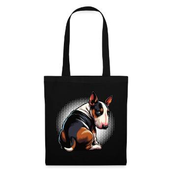 Miniatur Bullterrier Bully Bullterrierbesitzer - Stoffbeutel - Schwarz - Vorne
