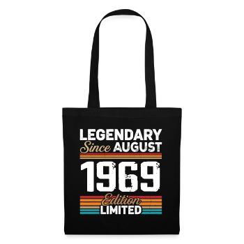 Legendär seit August 1969 Vintage Retro - Stoffbeutel - Schwarz - Vorne