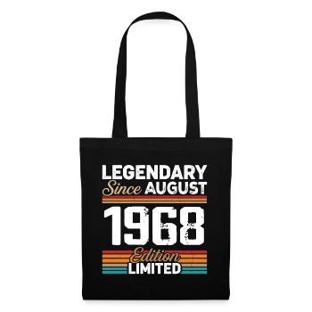 Legendär seit August 1968 Vintage Retro - Stoffbeutel - Schwarz - Vorne