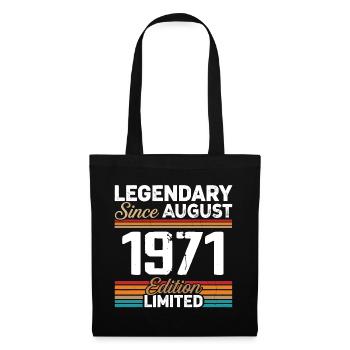Légendaire Depuis Août 1971 Vintage Rétro - Sac en tissu - noir - Devant