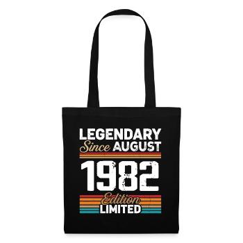 Légendaire Depuis Août 1982 Vintage Rétro - Sac en tissu - noir - Devant