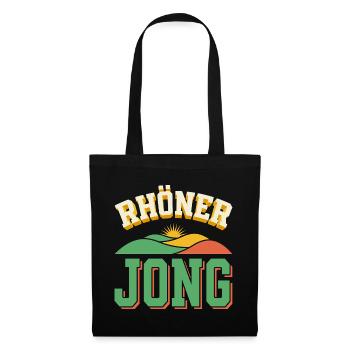 Rhöner Jong - Rhön Heimat Berge Retro - Stoffbeutel - Schwarz - Vorne
