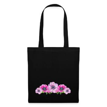Anemone Flowers Flower Pink Butterfly Florist - Tote Bag - black - Front