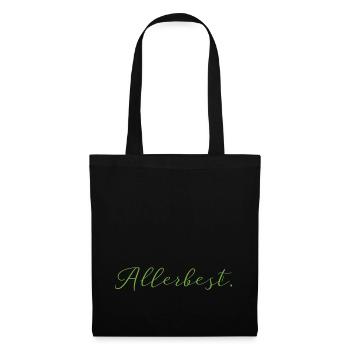 Wittbek-Kollektion: „Allerbest“ grün - Stoffbeutel - Schwarz - Vorne
