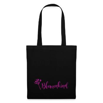 Blumenkind - Stoffbeutel - Schwarz - Vorne