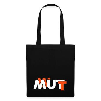 Wut oder Mut - Stoffbeutel - Schwarz - Vorne