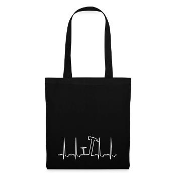 mein Herz schlägt für's Handwerk / beat 4 tools ( - Tote Bag - black - Front