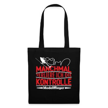modellflieger helicopter Geschenk - Stoffbeutel - Schwarz - Vorne
