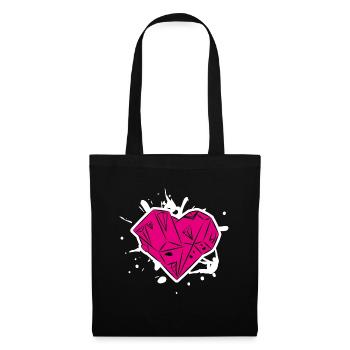 Bouldering Coeur - Conception d'escalade - Sac en tissu - noir - Devant