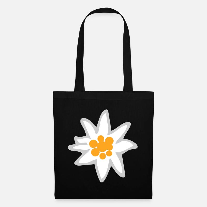 Edelweiss - Stoffbeutel - Schwarz