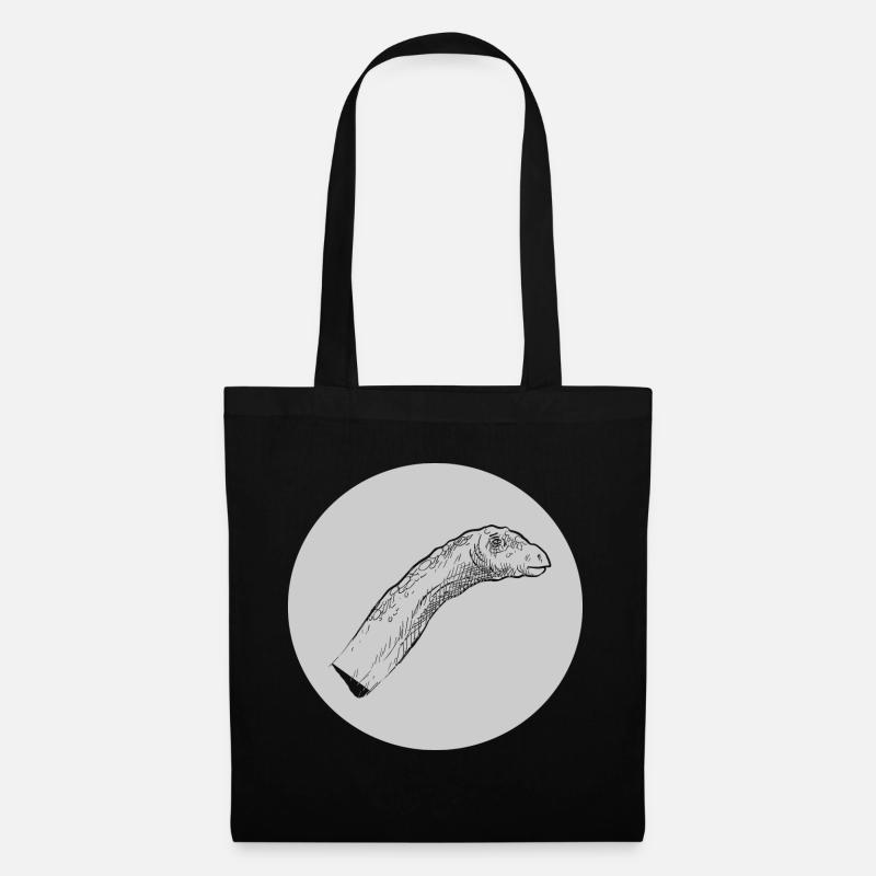 Dinosaure Dinosaure à long cou - Sac en tissu - noir