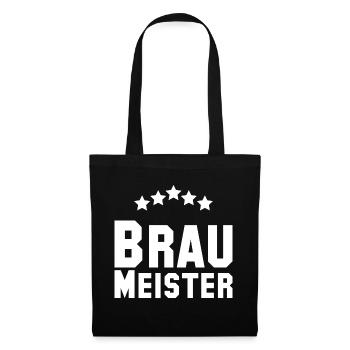 Braumeister | Bier & Brauerei Design - Stoffbeutel - Schwarz - Vorne