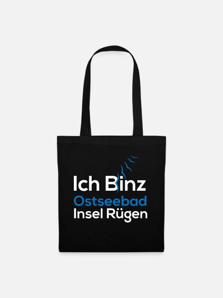 Ich Binz (Rügen-Edition) - Stoffbeutel - Schwarz