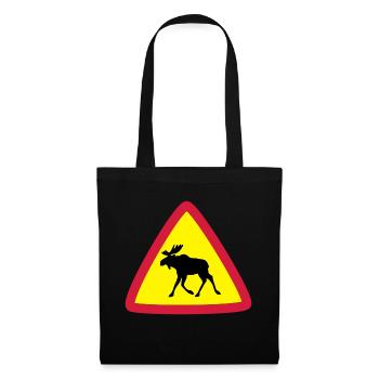 Elk warning 3clr - Sac en tissu - noir - Devant