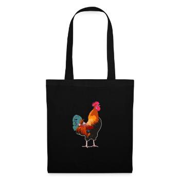 Coq - Sac en tissu - noir - Devant