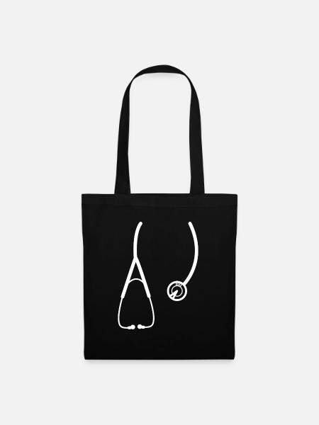 Arzt Stethoskop Geschenk Doktor Dr Medizin Ärzte - Stoffbeutel - Schwarz