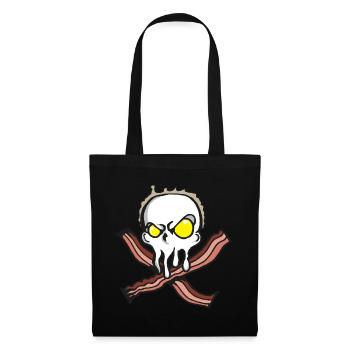Egg Bacon Breakfast Brunch Fried Egg Pirate Gift - Tote Bag - black - Front