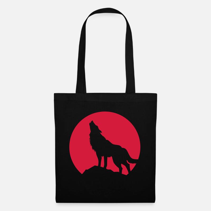 Wolf - Stoffbeutel - Schwarz