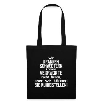 Infirmière, Fou, T-shirt Femme, Idée - Sac en tissu - noir - Devant
